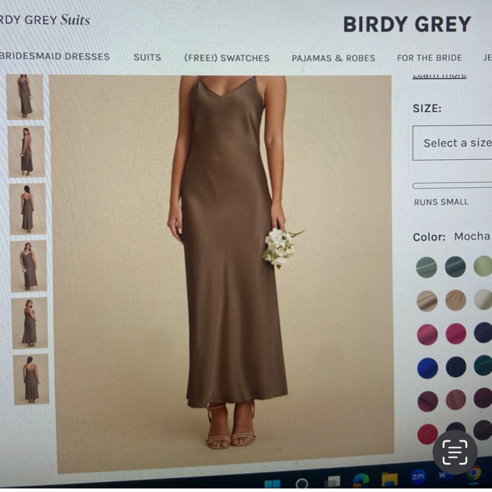 Birdy Grey mocha Satin Gown